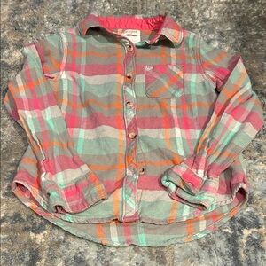 Cat & Jack Vibrant Plaid Button Down Shirt